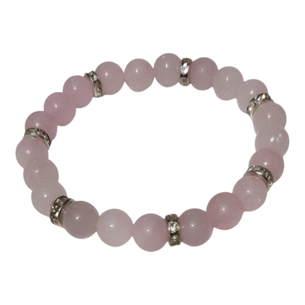 Pulsera de Cuarzo Rosa 8mm – Amor Propio y Sanación Emocional