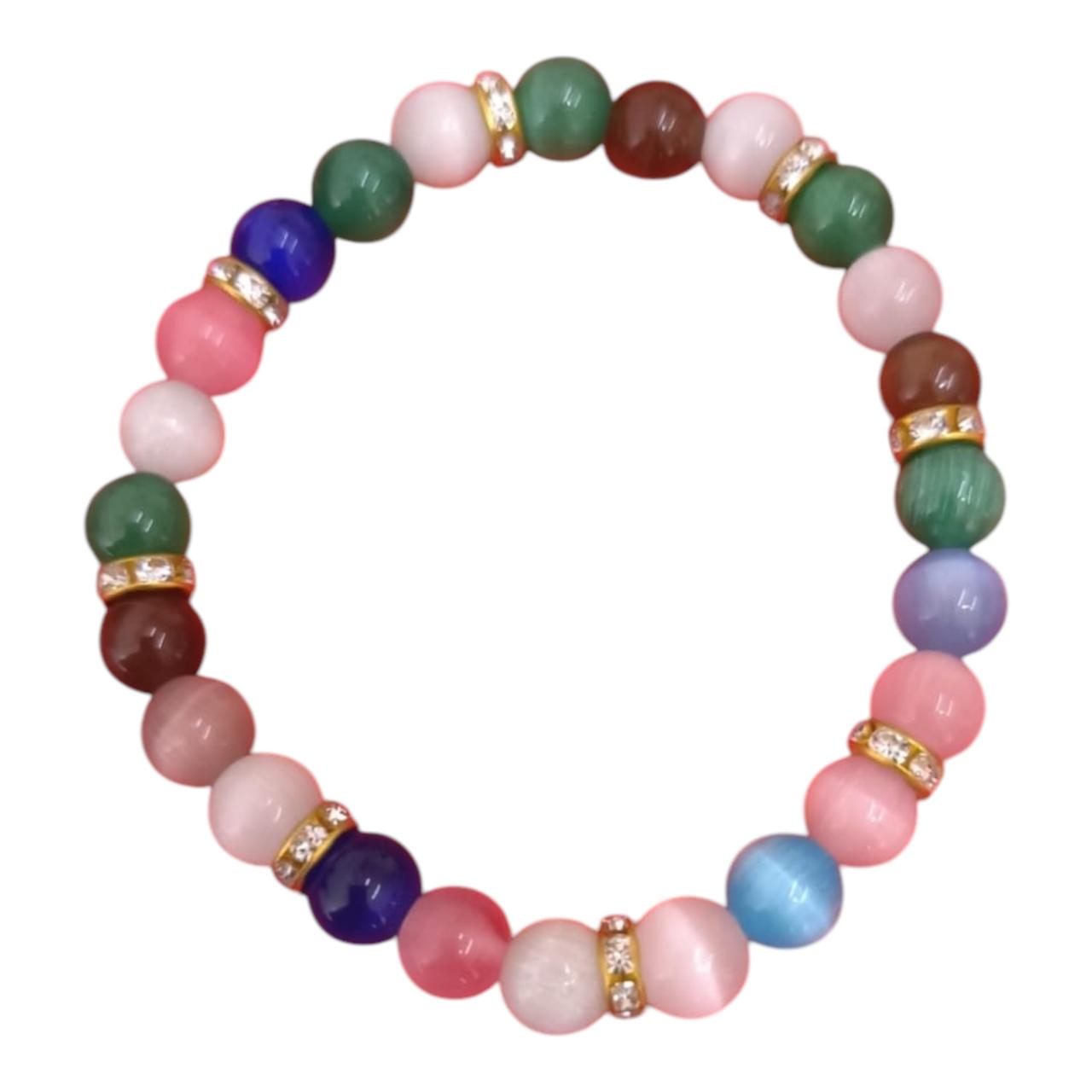 Pulsera de Cuarzo Ojo de Gato Multicolor 8mm – Protección, Claridad y Energía Positiva