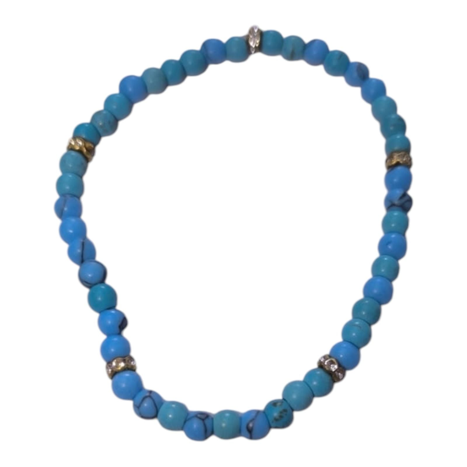 Pulsera de Turquesa 4mm – Protección, Comunicación y Sanación Espiritual