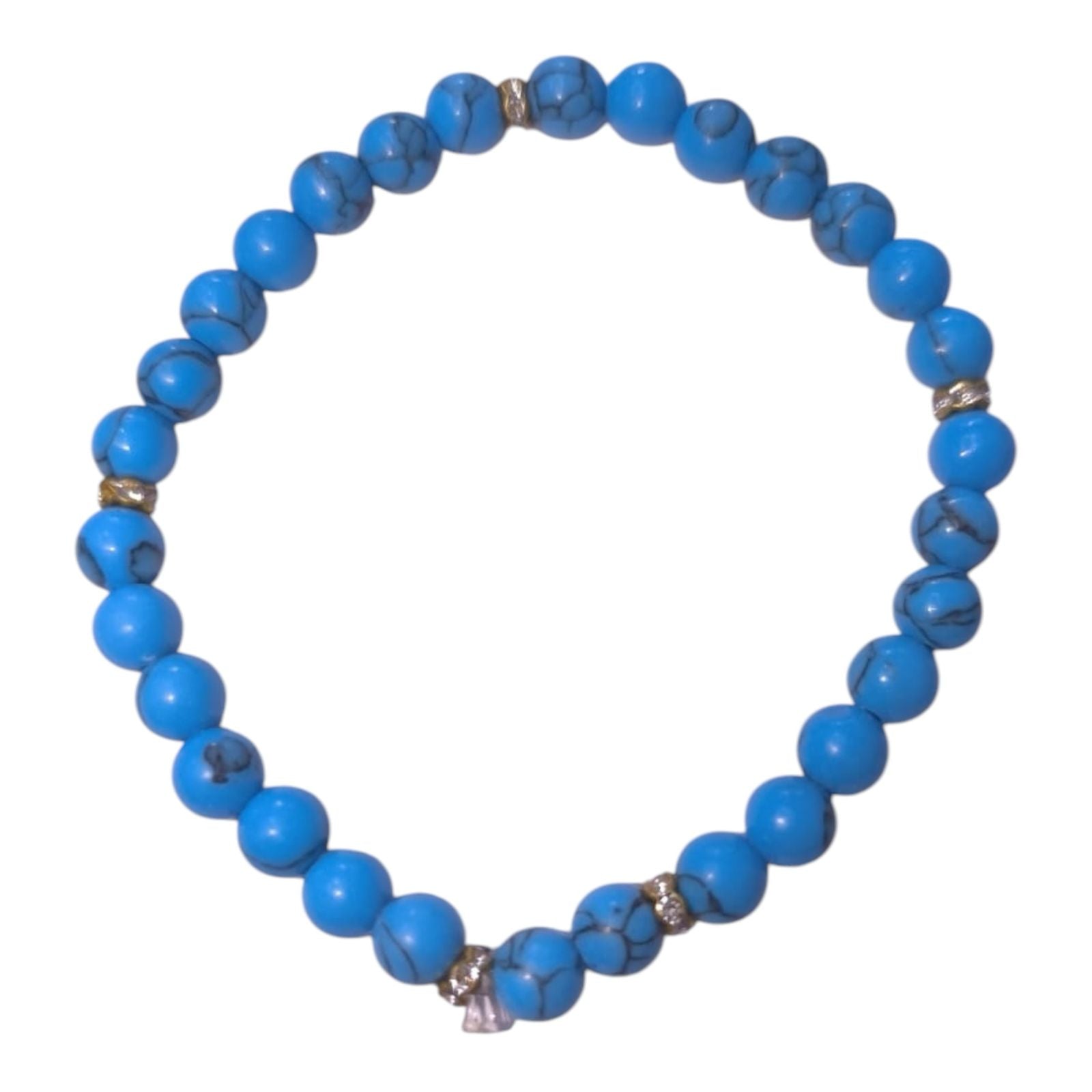 Pulsera de Turquesa 6mm – Protección, Comunicación y Sanación Espiritual